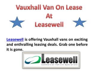 Vauxhall Van on Lease at Leasewell