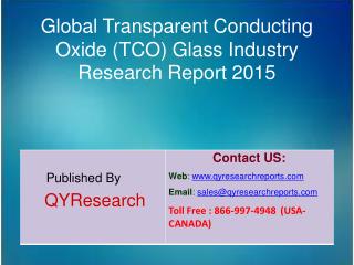Global Transparent Conducting Oxide (TCO) Glass Market 2015 Industry Outlook, Research, Insights, Shares, Growth, Analys