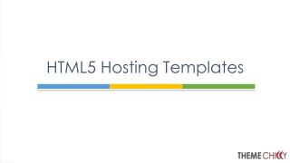 HTML5 Templates for Web Hosting Providers