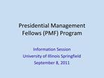 Presidential Management Fellows PMF Program