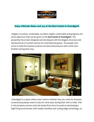 Best Hotels in Chandigarh
