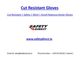 1.Cut Resistant | Safety | Work | Ansell Neptune Kevlar Gloves