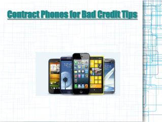 Contract Phones for Bad Credit Tips