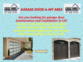 Garage Door Maintenance in Garden Grove