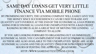 Same Day Loans Lend Quick Money in the Simpler Way Via Phone