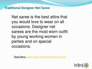 Traditional Designer Net Saree
