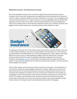 gadget insurance