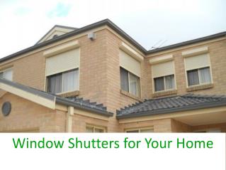 Window Shutters for Your Home - Maverick Roller Products