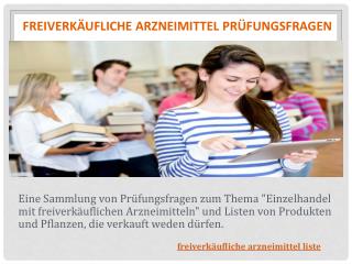 Freiverkäufliche Arzneimittel Liste