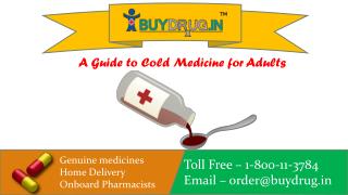 A Guide to Cold Medicine for Adults
