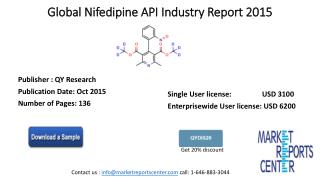 Global Nifedipine API Industry Report 2015