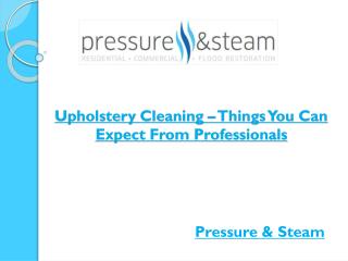 Upholstery Cleaning – Things You Can Expect From Professionals
