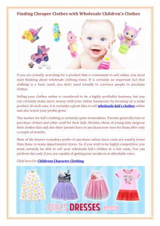 Finding Cheaper Clothes with Wholesale Children’s Clothes