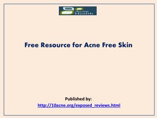 Acne Health-Free Resource for Acne Free Skin