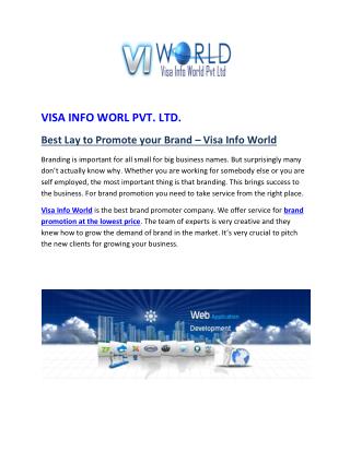 Facebook Marketing Company Noida India -visainfoworld.com