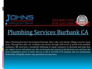 Plumbing Services Burbank CA