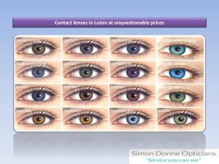 Contact lenses in Luton at unquestionable prices