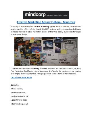 Creative Marketing Agency Fulham - Mindcorp