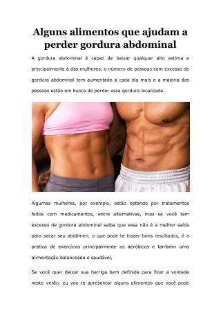 Alguns alimentos que ajudam a perder gordura abdominal