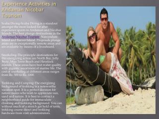 Experience Activities in Andaman Nicobar Tourism