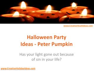 Halloween Party Ideas - Peter Pumpkin