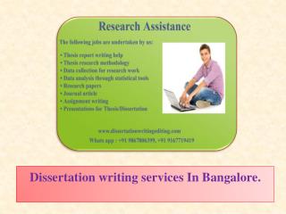 Dissertation writing services In Bangalore.
