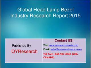 Global Head Lamp Bezel Market 2015 Industry Growth, Trends, Analysis, Research and Share