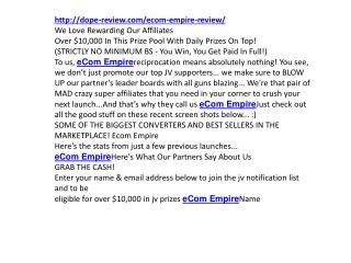 ECOM EMPIRE review and bonus