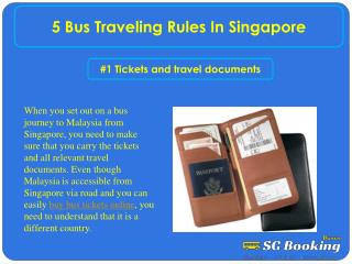 5 bus traveling rules in Singapore