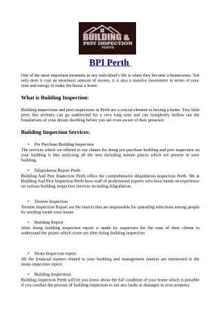 BPI Perth