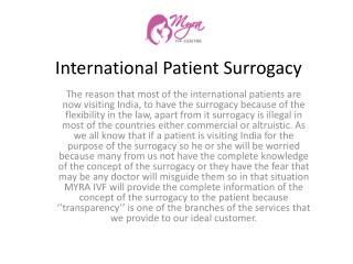 International Patient Surrogacy