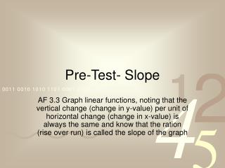 Pre-Test- Slope