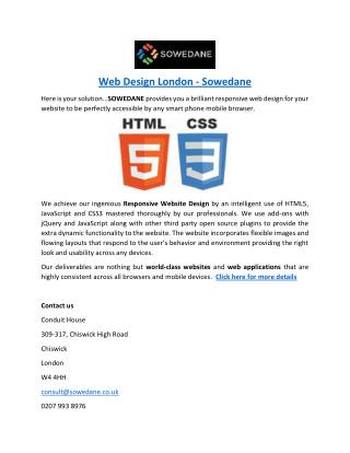 Web Design London - Sowedane
