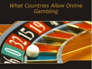 What Countries Allow Online Gambling