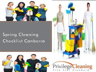 Spring Cleaning Checklist Canberra