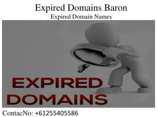 Expired Domains Baron - Where to Buy Domain Names