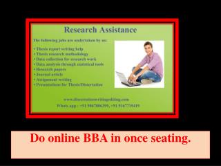 Do Online BBA in Once Seating