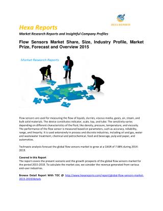 Flow Sensors Market Share, Key Trends, Application Analysis, Regional Outlook & Forecasts to 2015