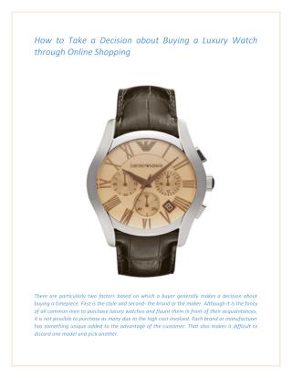 Hugo Boss Watches For Men at Pocket-Friendly Range.pdf