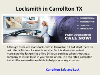 Carrollton safe and lock