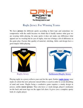 Rugby Jersey Manufacturers, Custom Sublimated Jerseys USA Australia