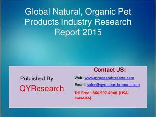 Global Natural, Organic Pet Products Market 2015 Industry Growth, Trends, Analysis, Research and Share