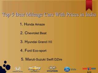 Top 5 Most Fuel-efficient Cars With Prices in India
