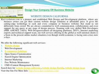Website Design California