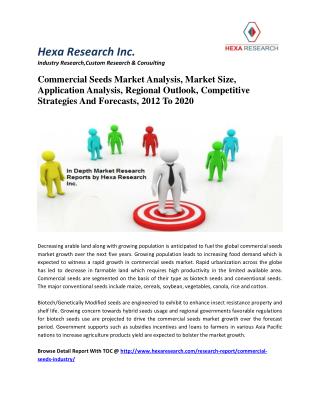 Commercial Seeds Market Analysis, Market Size, Application Analysis, Regional Outlook, Competitive Strategies And Foreca