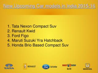 New Upcoming Car Models in India 2015-16