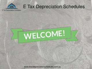 Tax depreciation schedules