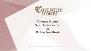 Affordable New Homes by Home Builders in Dallas