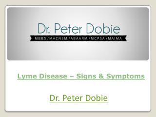 Lyme Disease – Signs & Symptoms
