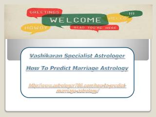 How To Predict Marriage Astrology